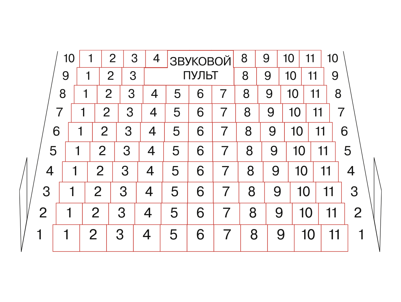Малая сцена — схема зала